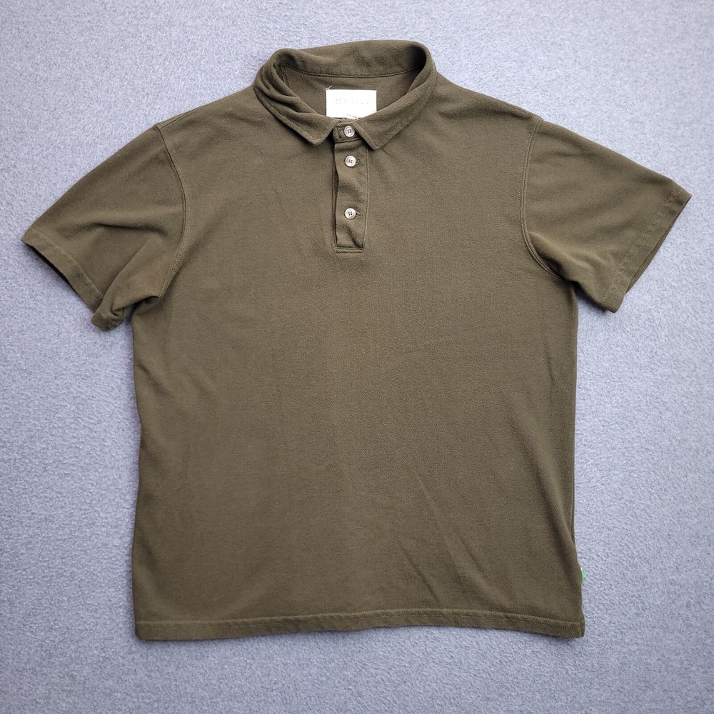 Magill Los Angeles Polo Shirt Mens Large Pique Mesh Sage Green